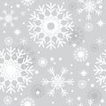 SIlvery seamless Christmas pattern Royalty Free Stock Photo