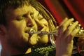 Ilya Fligeltaub - trumpet, at Alai Oli band perfo Royalty Free Stock Photo