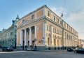 Ilyinka Street, view of the former merchant exchange building, 1836, now the Chamber of Commerce and Industry of the Russian