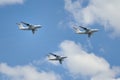 Ilyushin Il-76MD Aircrafts in Clouds over Red Square