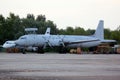 Ilyushin IL-38N 19 RED of russian navy standing at Zhukovsky.