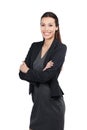 Im confident in my business ability. Portrait of an attractive young businesswoman standing with her arms folded. Royalty Free Stock Photo