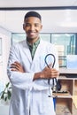 Im a doctor you can rely on. Cropped portrait of a handsome young male doctor standing with his arms folded in the