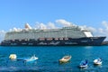 My ship and fishing boats Royalty Free Stock Photo