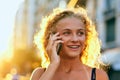 Im here but I dont see you. an attractive young woman making a call while walking around the city. Royalty Free Stock Photo