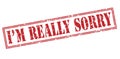 Im really sorry red stamp Royalty Free Stock Photo