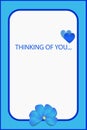 Im thinking of you blue greeting card