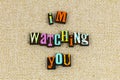 Watching you learning teaching Royalty Free Stock Photo