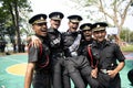 IMA Indian Military Academy cadets after passing out parade, Expressing joy
