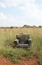 LONE ABANDONED EASY CHAIR Royalty Free Stock Photo