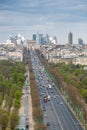 Image above the Champs Elysees in Paris