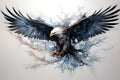 Image of abstract fantasy of eagle spreading its wings. Birds, Wildlife Animals, Illustration, Generative AI