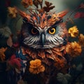 Image of abstract fantasy of owl. Bird., Wildlife Animals