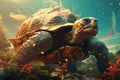 Image of abstract fantasy of tortoise. Reptile., Wildlife Animals