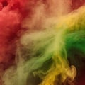 abstract red, yellow, and green smokescreen background