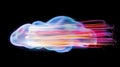 Abstract High Speed Cloud Concept with Colorful Light Streaks Representing Fast Data Flow Royalty Free Stock Photo