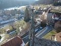 aerial view over Bebenhausen Monastery Germany Royalty Free Stock Photo