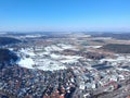 aerial view over Weil der Stadt Baden Wuerttemberg Germany Royalty Free Stock Photo