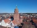 aerial view over Weil der Stadt Baden Wuerttemberg Germany Royalty Free Stock Photo