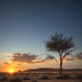 African landscape, Kalahari Desert, Namibia made with Generative AI