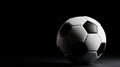Classic Black and White Soccer Ball in Dramatic Lighting Royalty Free Stock Photo