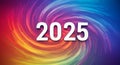 new year 2025 number illustration design colorful Royalty Free Stock Photo