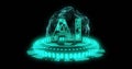 Image of ai text, binary coding data processing over globe Royalty Free Stock Photo