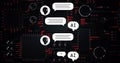 Image of ai text, icons and data processing over circuit board Royalty Free Stock Photo