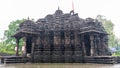 Image of Ambreshwar Shiv Temple In Heavy Rain, Full shot, Historic 11th-century Hindu temple