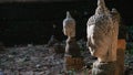 Image of ancient head of Thai Lanna Buddha at cave temple in Chaingmai, Thailand