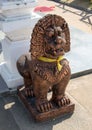 Ancient thai lion statue Royalty Free Stock Photo