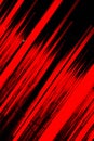 Angle of red neon light poles very abstract