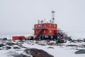 Image of Antarctica science station generative AI