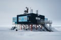 image of Antarctica science station research station generative AI