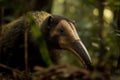 Image of anteater in the forest on natural background. Wild Animals. Illustration. Generative AI