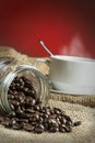 Image of Arabica Coffee Over red gradient background
