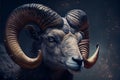 Image of aries sign with stars on black background. Zodiac signs, stars and horoscop concept digitally generated image. Royalty Free Stock Photo