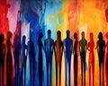 Art abstract figures are a concept of diversity and inclusion.