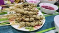 Image of asian food known as fish satay Royalty Free Stock Photo