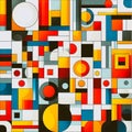Image 1:1 aspect ratio - colorful shapes abstract pattern