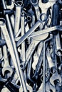 Assorted old hand tools background Royalty Free Stock Photo