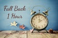 Image of autumn Time Change. Fall back concept Royalty Free Stock Photo