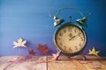 Image of autumn Time Change. Fall back concept