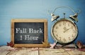 Image of autumn Time Change. Fall back concept Royalty Free Stock Photo