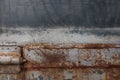 Image for background old iron with rust glut. Royalty Free Stock Photo