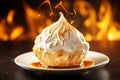 Baked Alaska tasty dessert background