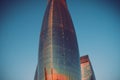 BAKU, AZERBAIJAN : Image of Baku Flame Towers. Best tourist city. City view of the Baku Flame towers, Azerbaijan. Lovely backgroun