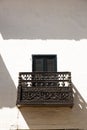 Image of a balcony in Cusco city Peru. Old balcony from colonial time Royalty Free Stock Photo