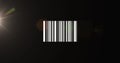 Image of bar code over data processing on black background Royalty Free Stock Photo