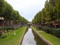 Image of the Basse river in Perpignan. Royalty Free Stock Photo